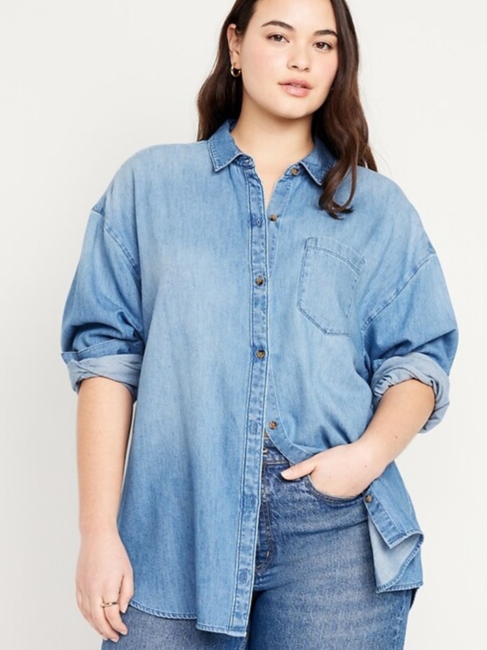 Old Navy Denim Button-Up Shirt